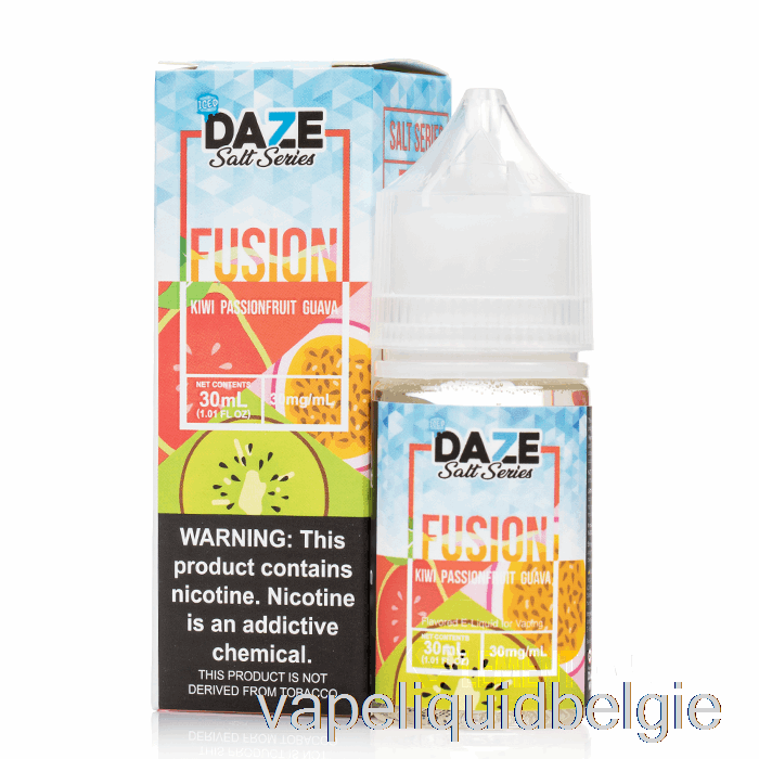 Vape Vloeibare Ijskiwi Passievrucht Guave - 7 Daze Fusiezouten - 30 Ml 50 Mg